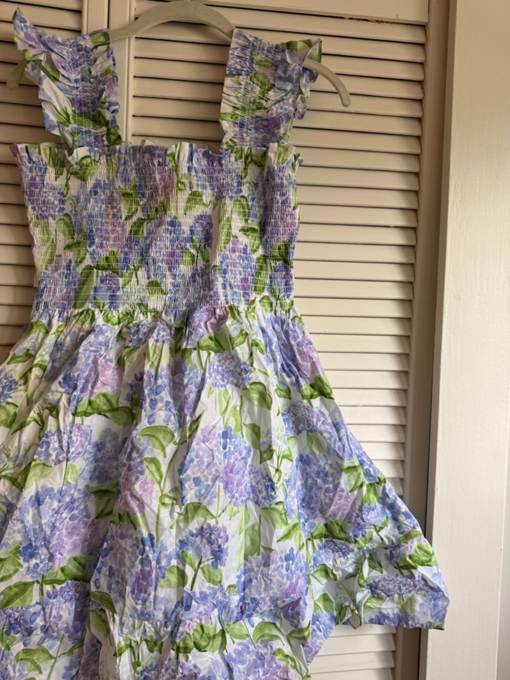 Hill House Elizabeth Nap Dress, Blue Hydrangea Cotton - Picture 4 of 6